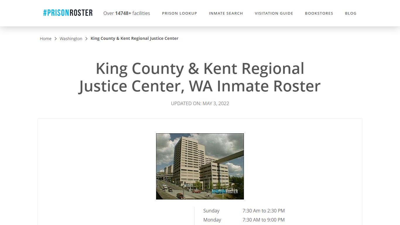 King County & Kent Regional Justice Center, WA Inmate Roster